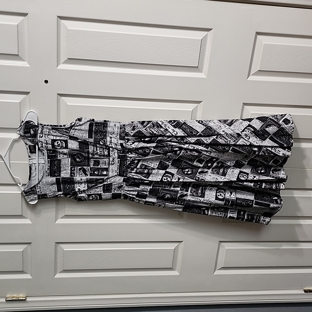 Retrolicious Spooky Newspaper Dress